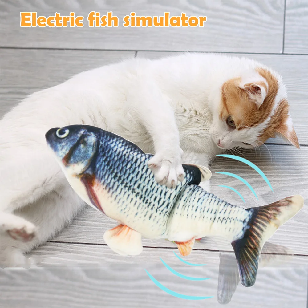 Custom Realistic Electric Wiggling Fish Toy Flopping Moving Interactive
