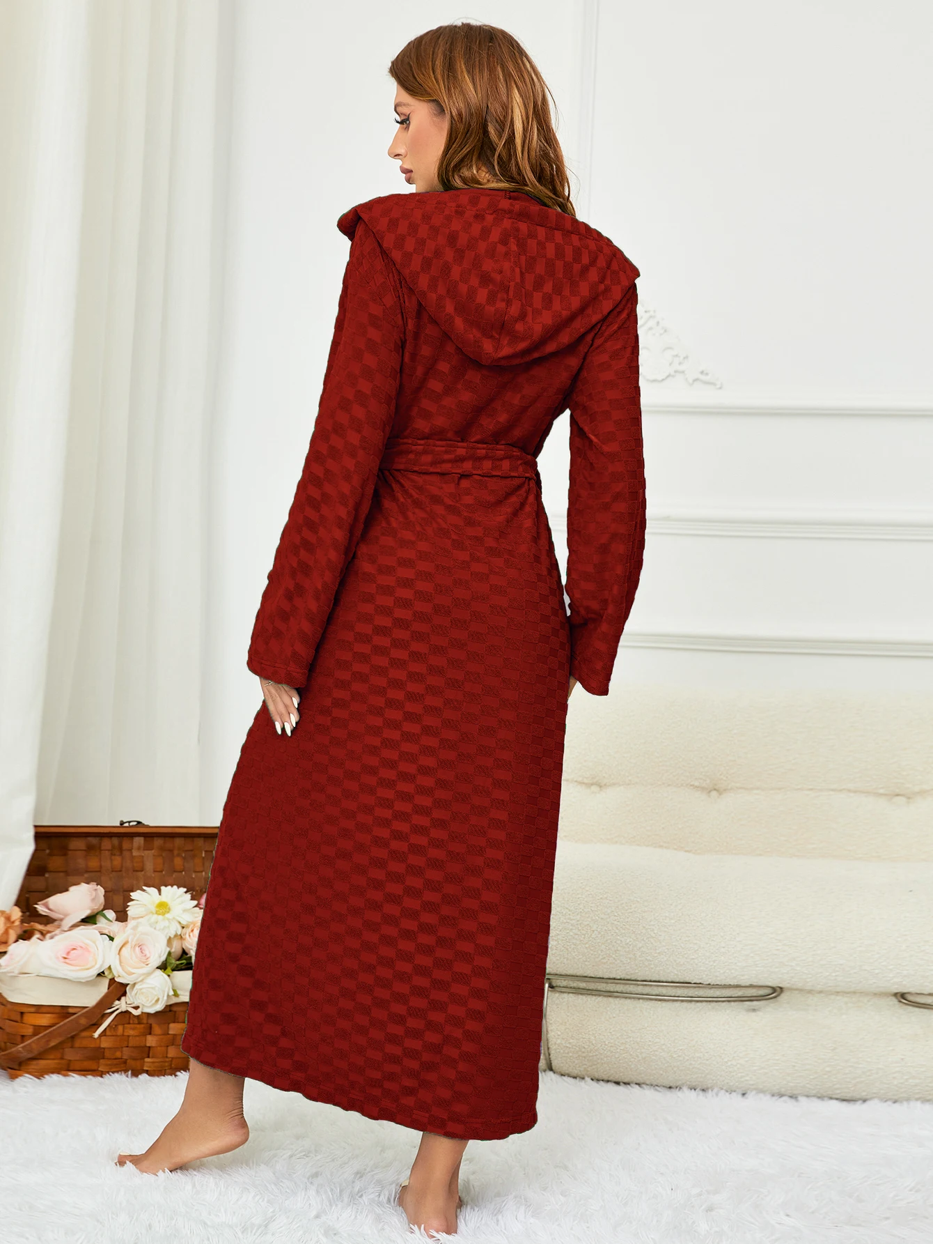 Wholesale Oversize Winter Lovers Luxury Warm Long Cotton Bathrobe With