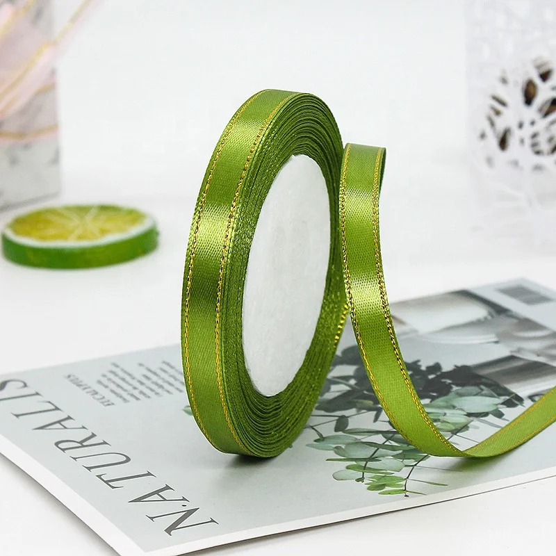 Небольшой минимальный заказ 1 см золотой край лента Подарочная коробка упаковка аксессуары для головных уборов одежды цветная