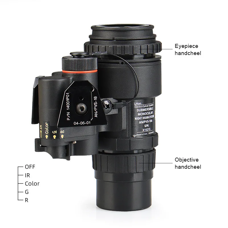 LUXUN NVG Device Night Vision Scope PVS18 Monocular Night Vision Goggles Waterproof Infrared Hunting Equipment