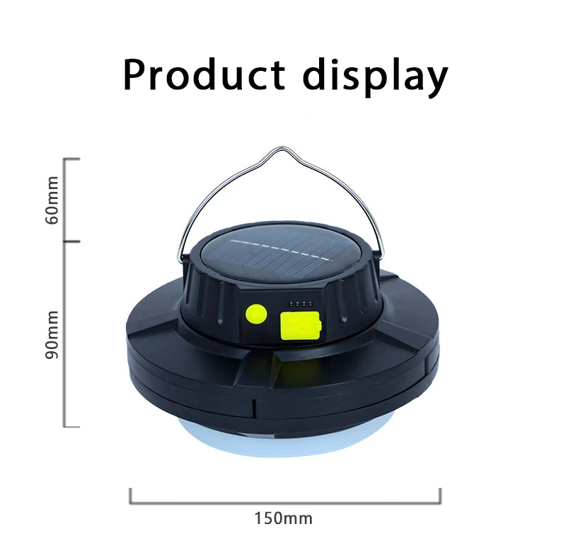 2022 New design Outdoor waterproof rechargeable solar LED tent Emergency Camping lights lantern details