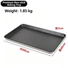 Black 1.85KG 60*40*3cm Shallow Baking Tray