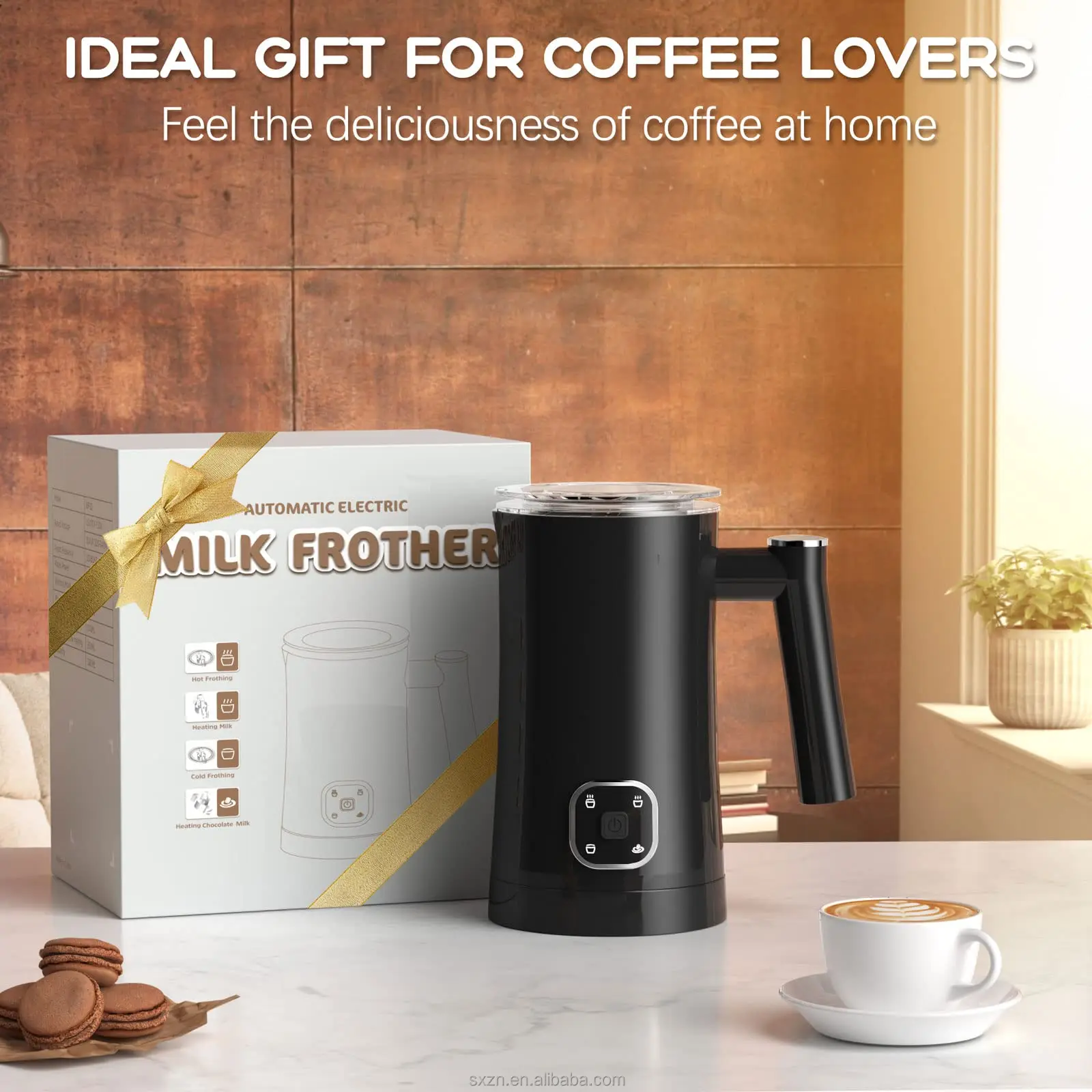 2022 New 4 In 1 Milk Frothing Pitcher Froth Electric Milk Frother