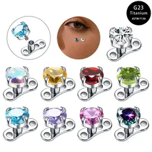 fashion Body jewelry CZ zircon Driven nail G23 Titanium Subcutaneous implantation Resident nail Sex appeal Piercing jewelry