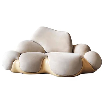 Luxury Italian Villa Sofa Set High Quality Velvet Upholstery Minimalist Design Living Room Sofas