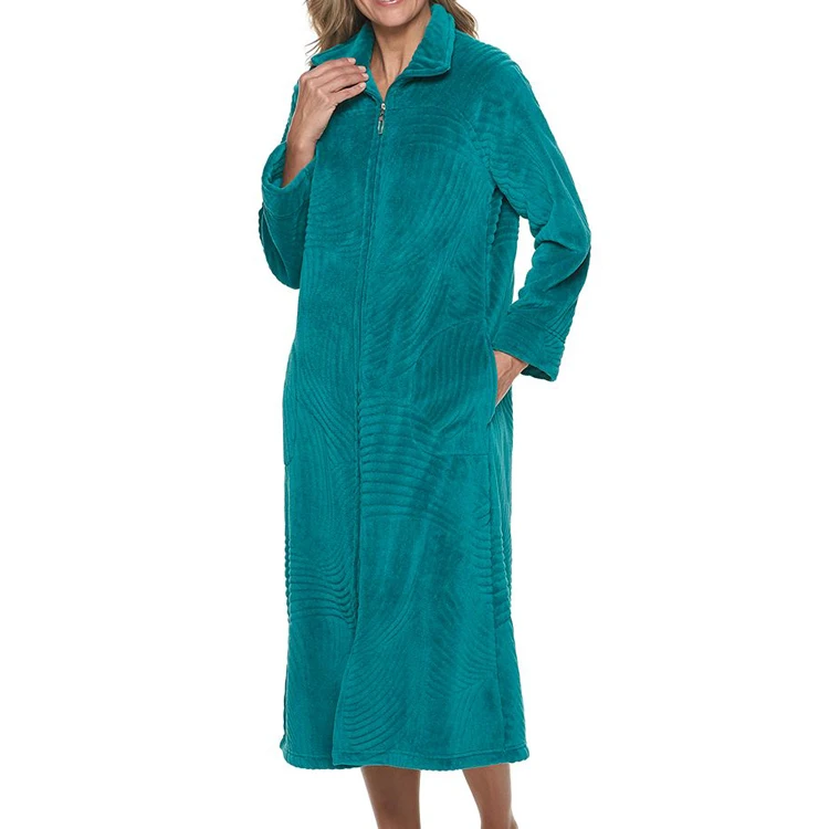 housecoat zipper front