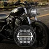 5.75 pulgadas Negro con DRL Blanco