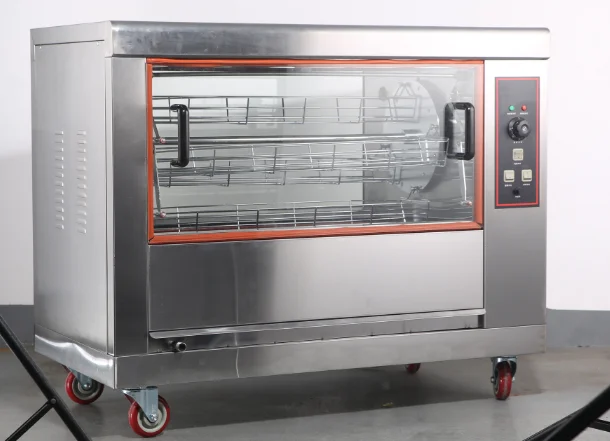 Hot Selling Electric Commercial Stainless Steel Rotisserie New Rotary Chicken Oven Restaurant Chicken Roasting Machine
