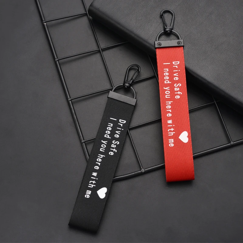 Xinxing Drive Safe Key Chain Ribbon Couples Breloczek Key Ring Boyfriend Gift Custom Keychain Father Key Chain Llavero De Regalo