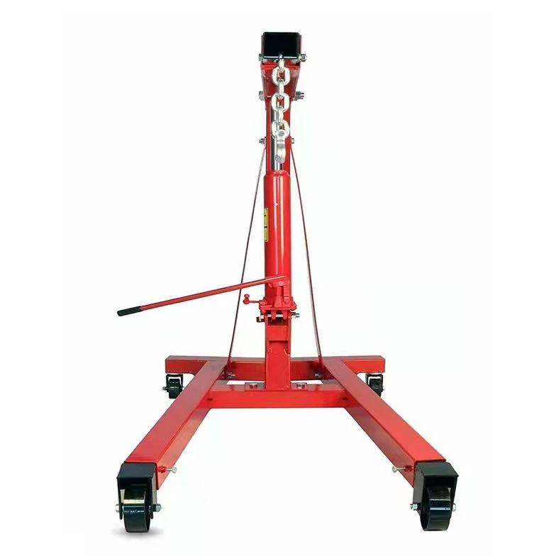 2 Ton Hydraulic Folding Engine Crane Stand Hoist Lift Jack With Wheels ...