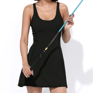 Custom High Quality Eco-Friendly Breathable Quick-Drying Backless Women's 2-in-1 Tennis Dress Running Workout Golf Skirt Waist