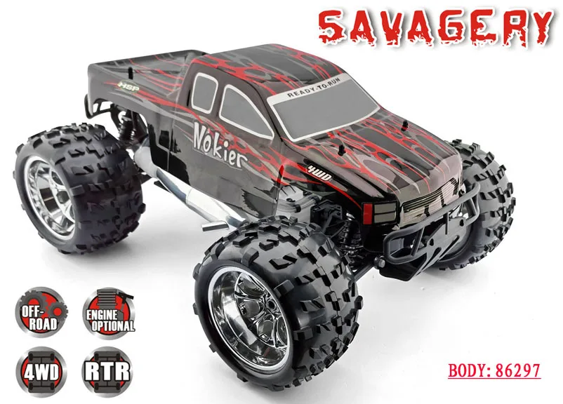 Lehoo HSP 94762 2.4G 1/8 Scale 4WD Nitro RC Monster Truck RTR High Remote Control Gas Power Car Kids Includes Assembly Racing