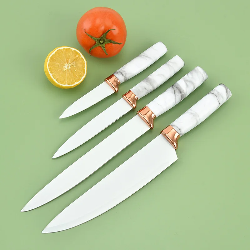 6 Piece Knife Set With Acrylic Knife Holder Skylight Version Marble