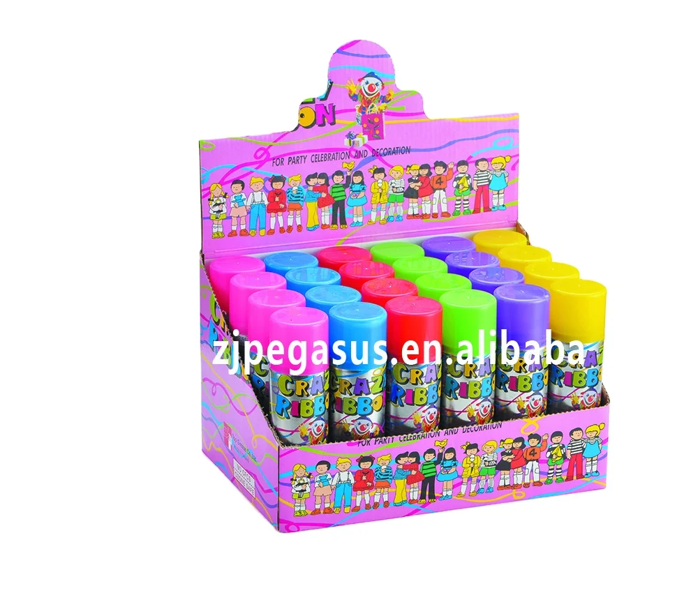 Attractive Fiesta Silly String Spray Biodegradable Color Silly String Party Streamer