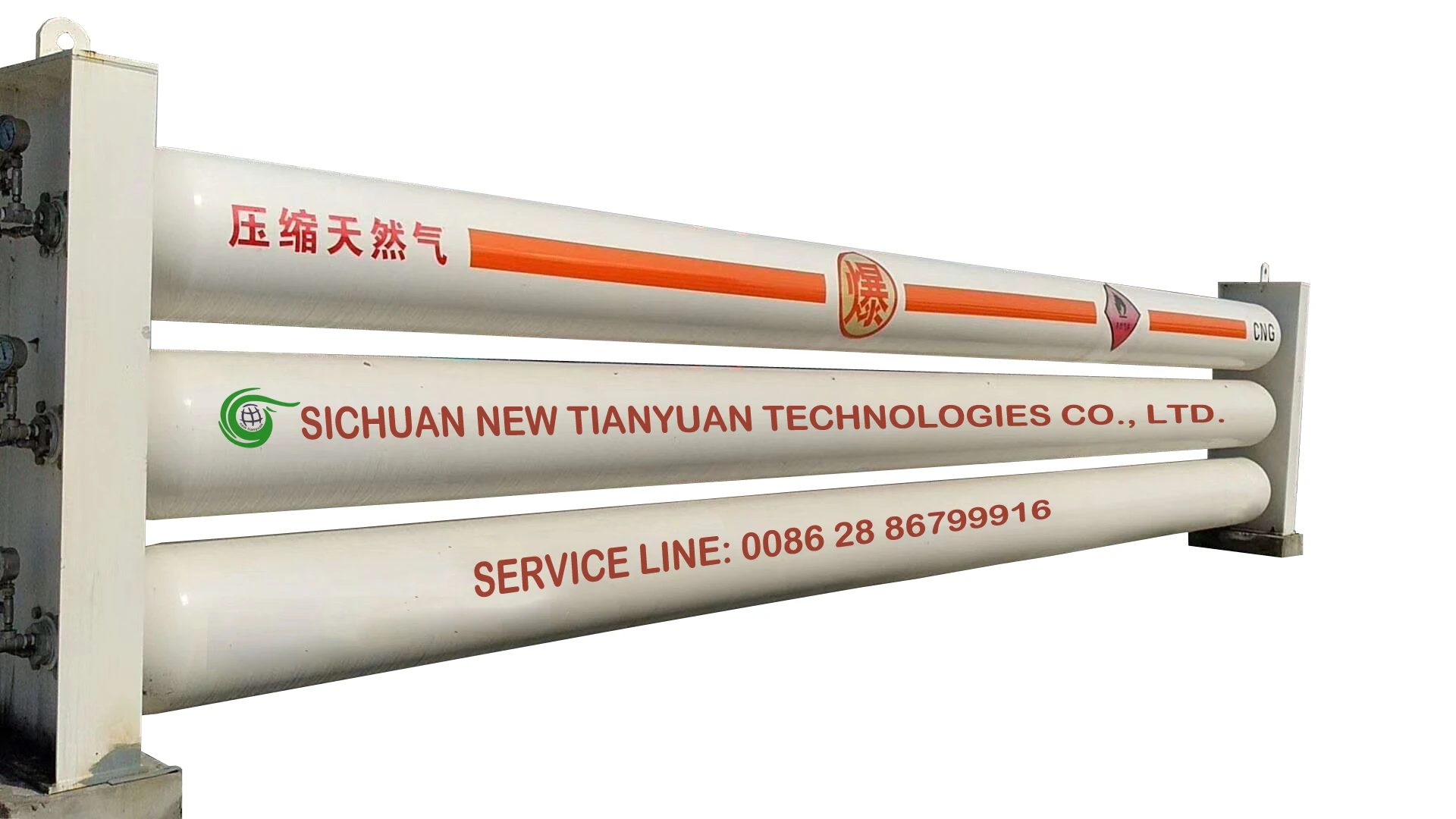 Каскад для хранения СНГ Джамбо-труб грузоподъемностью 6750L