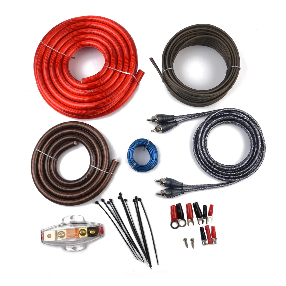 20) 3/8 4 AWG Ga Black Car Audio Power Wire Firewall Snap