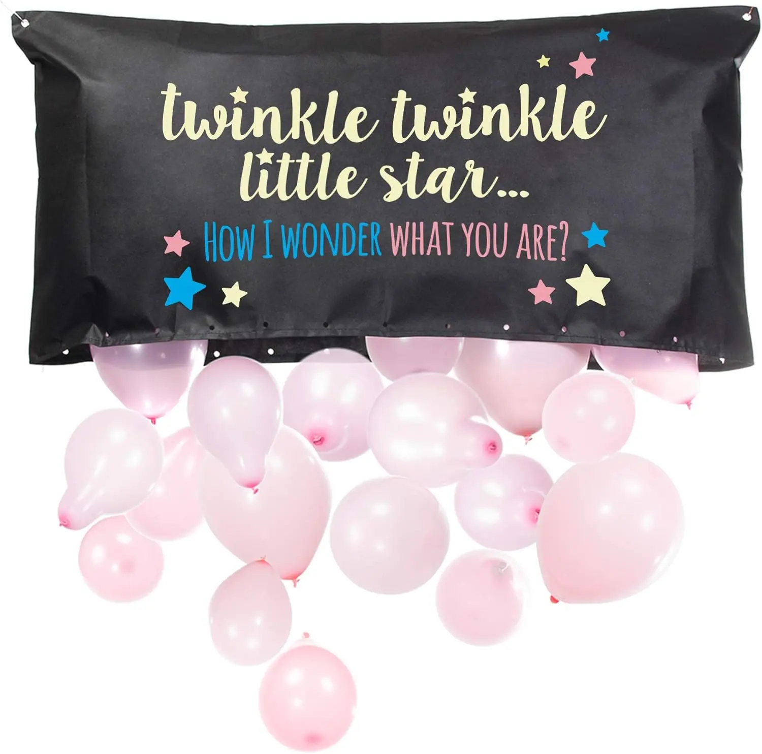 Gender Reveal Balloon Drop Bag Twinkle Twinkle Little Star for Gender Reveal Party Suppliers