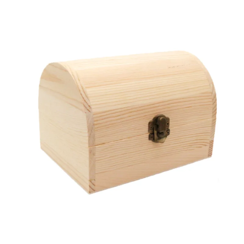 Kids Mini Pirate Box - Small Unfinished Wooden Treasure Chest