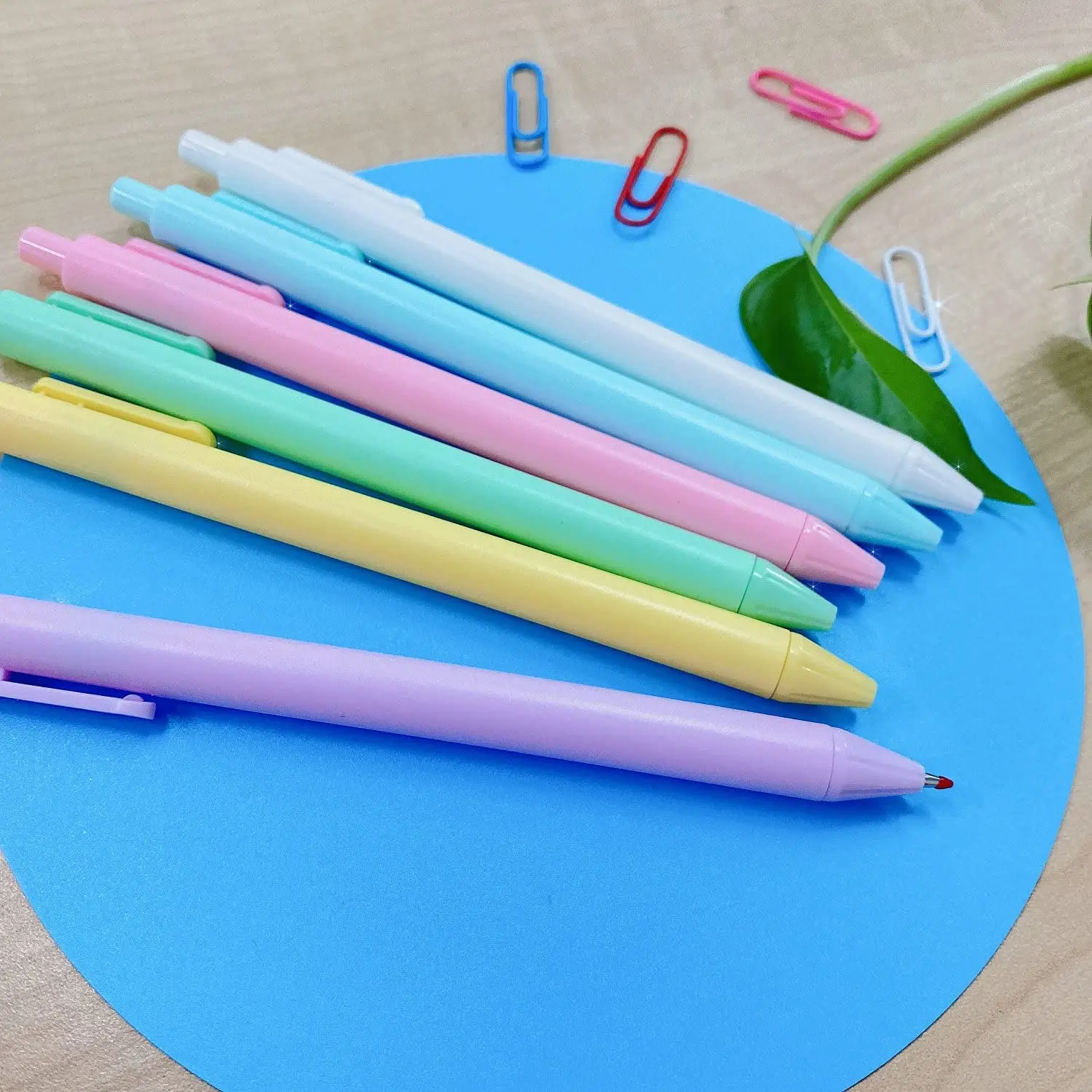 24 Pcs Blue Dog Ball Point Pens Blue Navy Brown Tan Orange Paw Pens