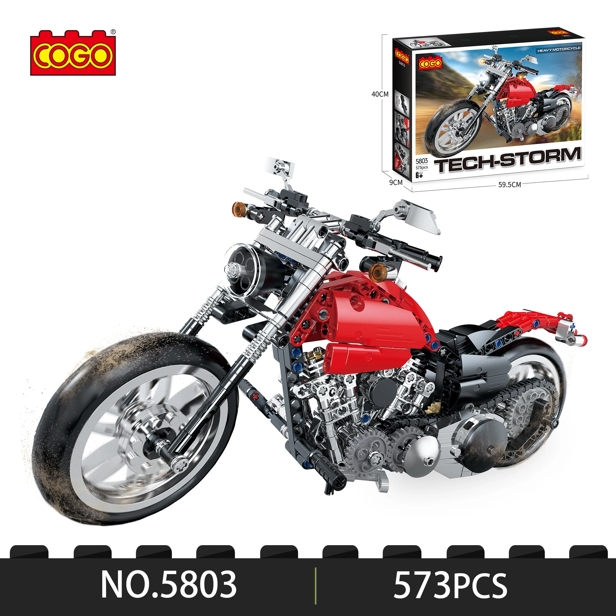COGO 5803 Harley Motorcycle Building Block Set - 573 PCS Technic