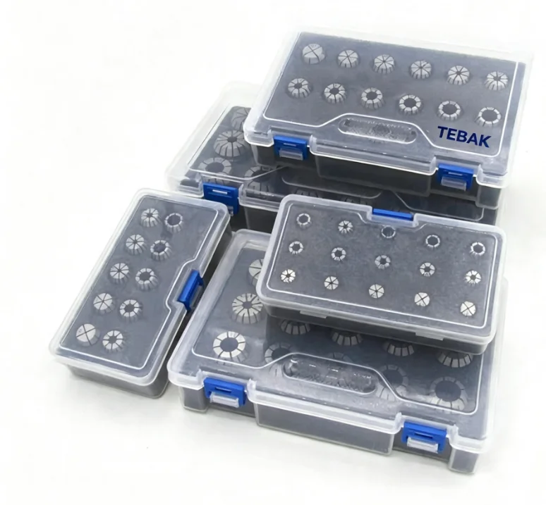 TEBAK  15pcs ER25 Collet Set 4mm-16mm 1/8" 1/4" CNC Tool Accessories Spring ER Collet Set for Milling Collet Chuck Set