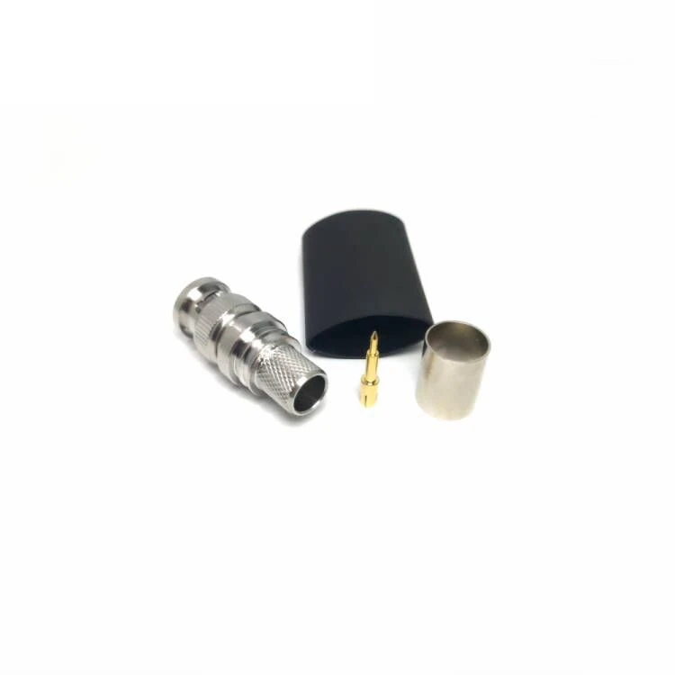 CCTV Plug Accessories 50 Ohm BNC Crimp Male RF Coaxial Connector for LMR400 RG213 RG214 7DFB H1000 Cable supplier