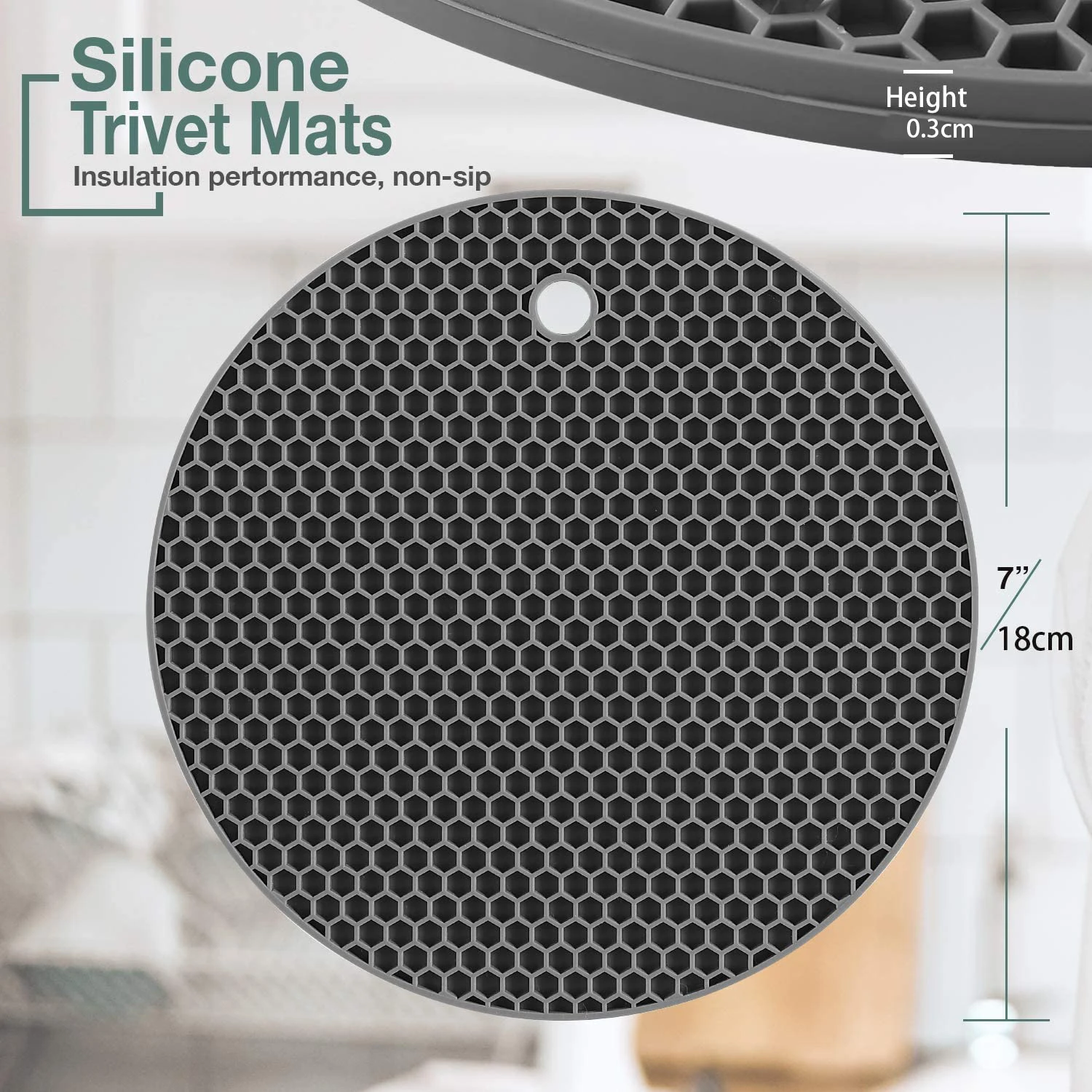 Buy Wholesale China Kitchen Utensil Heat Resistant Coasters Set Honeycomb Silicone  Rubber Dish Mat Silicone Coaster & Silicone Trivet Mats at USD 0.5