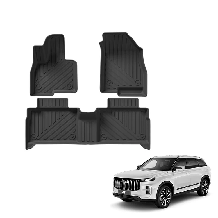 Chery Jaecoo J7 uchun chap tomonda haydovchi bo'lgan avtomobil etagiga mo'ljallangan mato TPE suvga chidamli rezina 5D avtomobil etagi matosi Oyoq matosi Ichki aksesuar