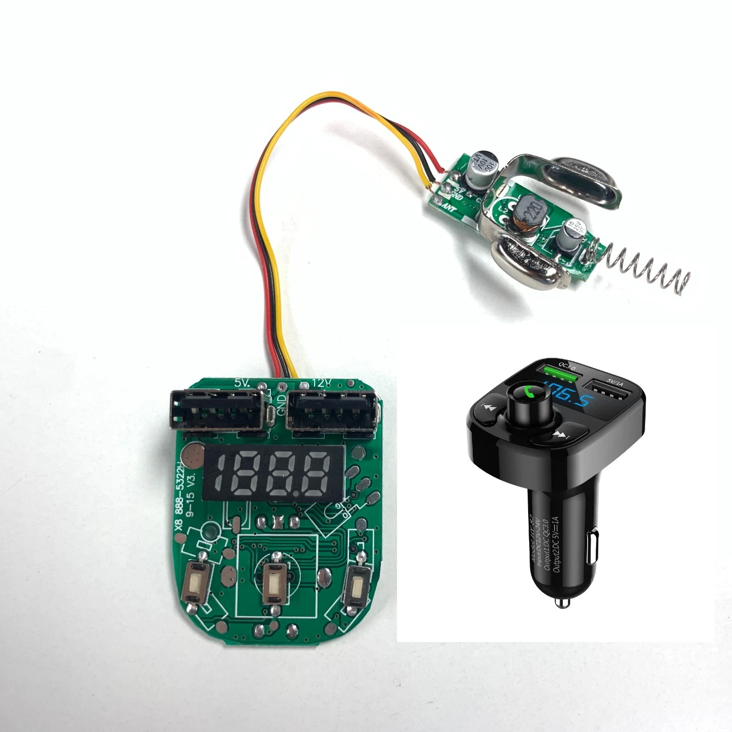 Car Audio MP3 Player with for Bluetooth Circuit Board PCB Audio System & FM Transmitter 5 Meters PCB for MP3 Players