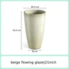 21inch beige flowing glaze