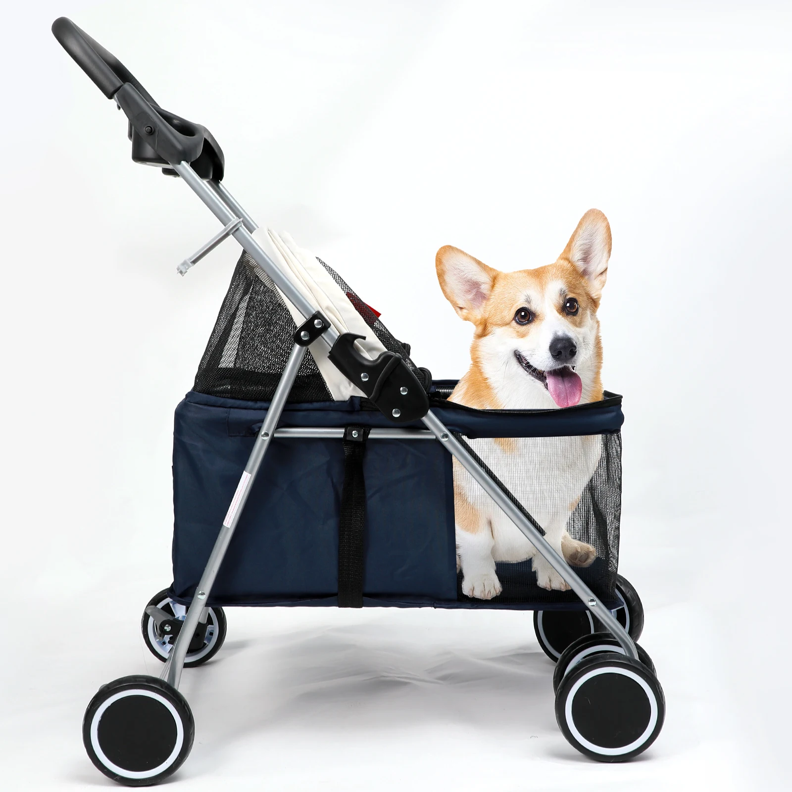 Dog Stroller for Large Pet Jogger Stroller Breathable Animal Stroller With 4 Wheel and Storage Space Pet Cart