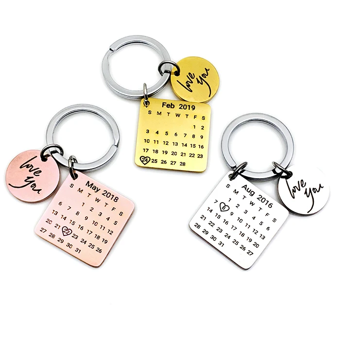 Details about   Stainless Steel Personalized Calendar  Anniversary Birthdady Date  Gifts For Lov 