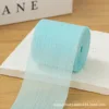 ผ้าไหมสีฟ้าทิฟฟานี่สดใส ขนาด 4 ซม. (5 เมตร)