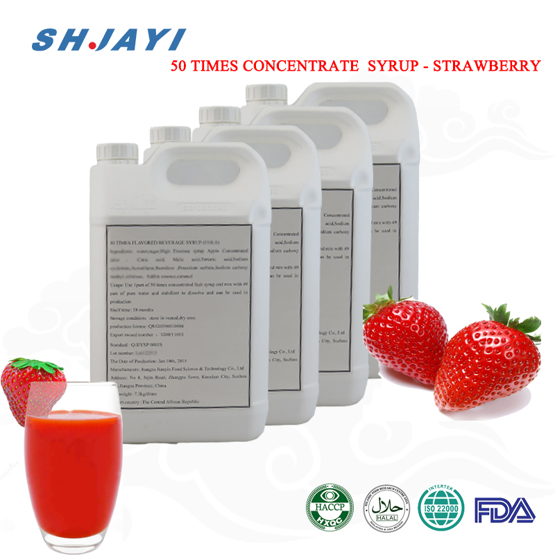 
 2021 New 50 Times shanghai jianyin Concentrate Strawberry Syrup For Fruit Drinks  