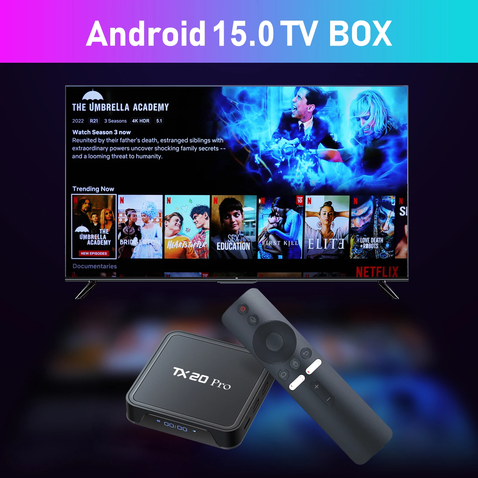 Custom TX20 Pro Android 15 TV Box - 16GB/256GB, 4K Media Player