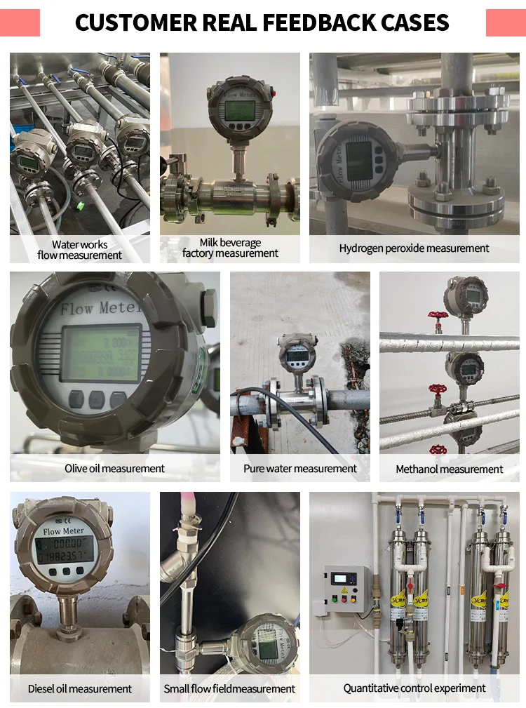 Turbine Flow Meter Thread Clamp Flange Electronic Digital Sensor Ss304 ...