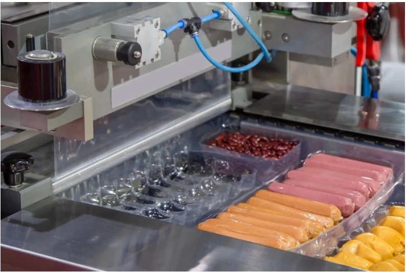 Automatic Thermoforming Film Vacuum Packing Machine for Sausage, Thermoforming Machine Meat Packing DLZ