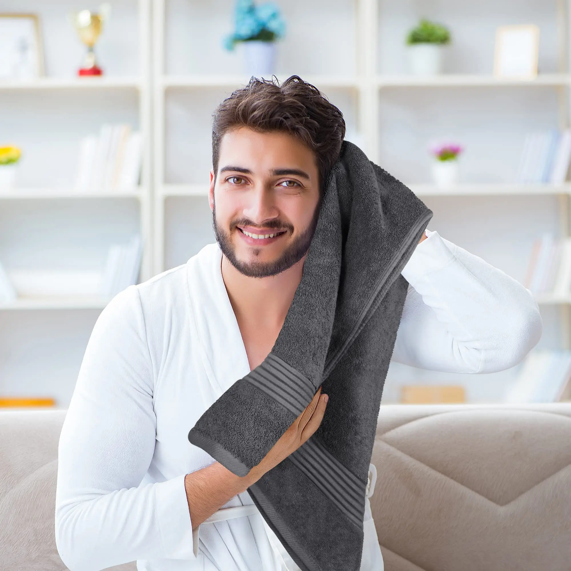 Quick Drying 100 Cotton Hotel Bath Towels Luxury Wholesale Serviettes