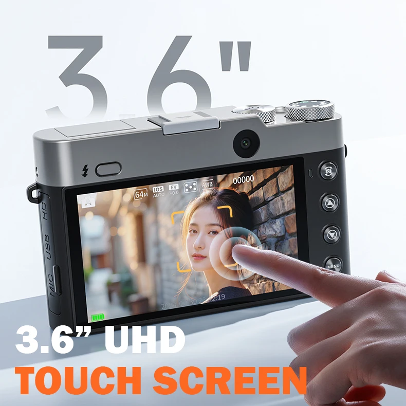 SONIDA Factory 2025 NEW 5K 64M Vintage Vloging Video Recorder Filters Digital Photo Camera