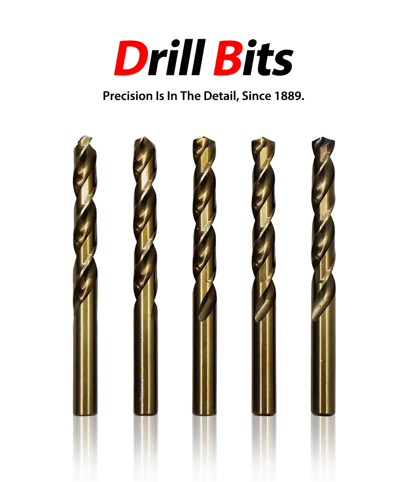 Gsr Tools Din338 Hss Cobalt Twist Drill Bits Metal Drilling Twist Drill