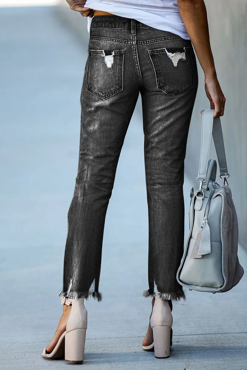 Wholesale Jeans Women Denim Pants High 