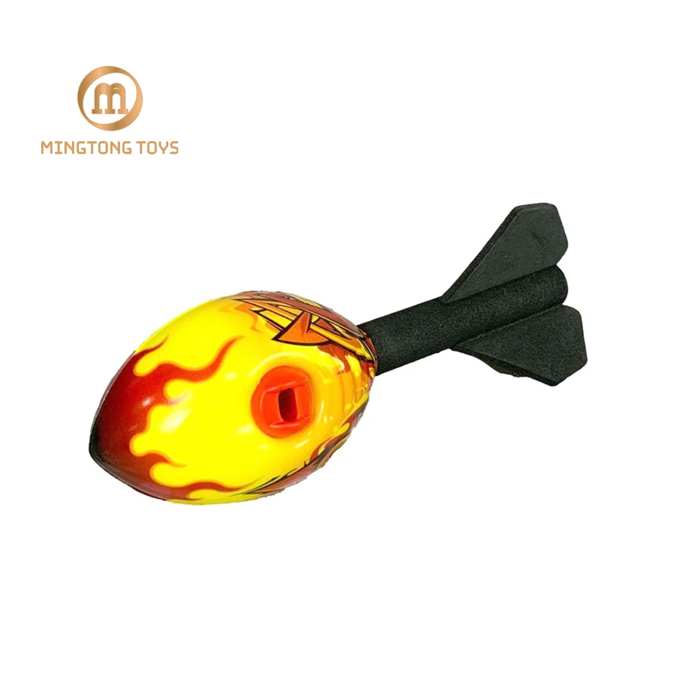 Factory Outdoor Activity Plastic Mini Launcher Sports Game Model Ball Kit Air PU Foam Sponge Whistling Rocket Toys for Kids