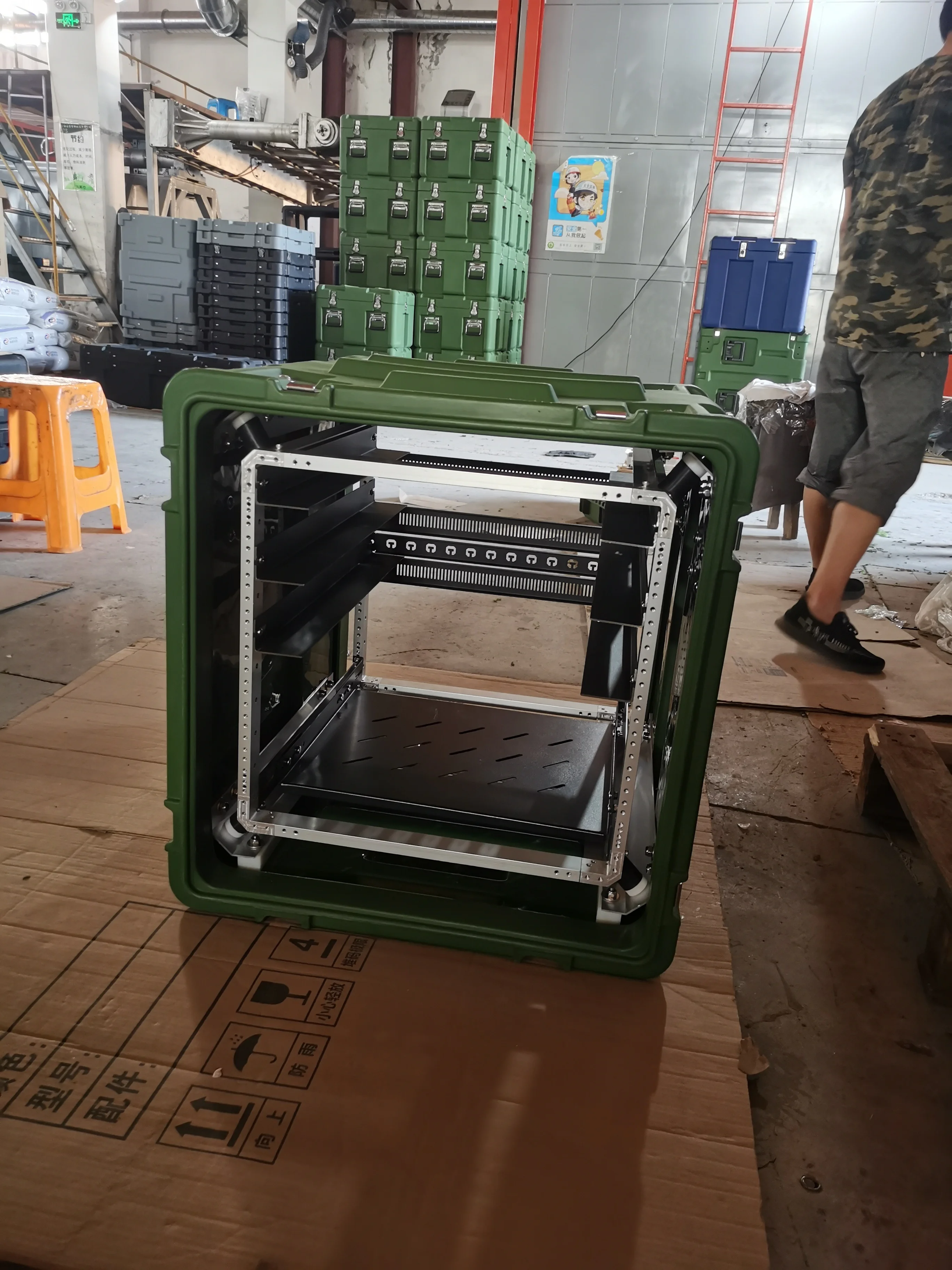 Hard Plastic Shockproof Anti-shock RU120 Rack case 12u for 19 Inch Equipment Server Rack case
