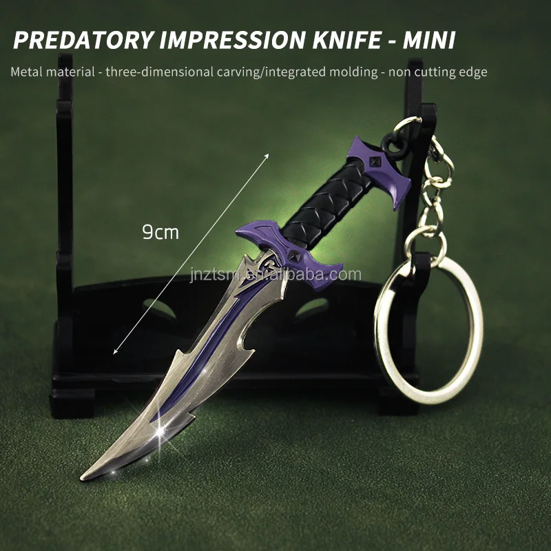 9cm Mini Metal Valorant Keychain Valorant Knife Keychains Mini Valorant
