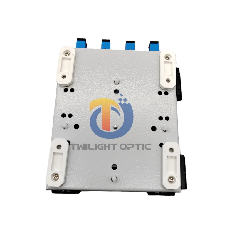 Caja De Distribución De Fibra 4 Puertos SC/FC – Para Instalaciones FTTH, Montaje En Pared O Escritorio