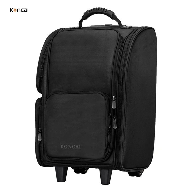 
 Новый дизайн Профессиональный парикмахер чемодан на колёсиках из нейлона макияж прокатки Поезд Чехол KC-N42L  