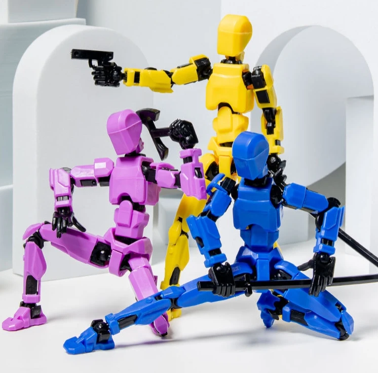 LINDA Toy 3D Action Figure, DIY Robot Action Figure with Full Articulation for Stop Motion Animation, Multi-Jointed Movable