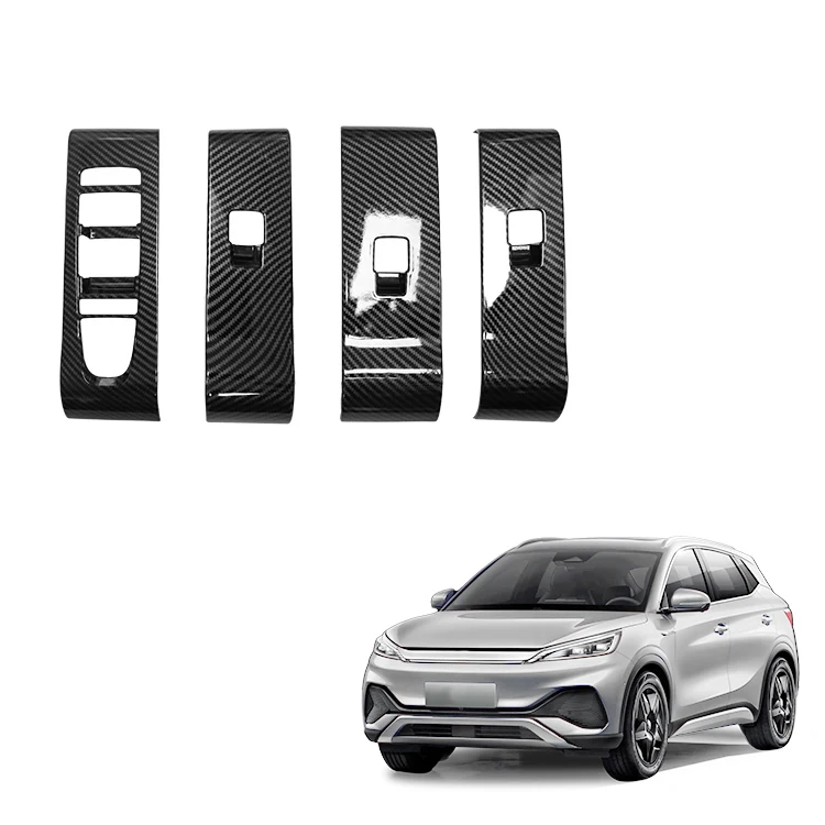 Car Interior Decoration Accessories RHD Window Glasses Lift Button Panel Armrest Window Rises Cover For BYD Yuan Plus ATTO 3