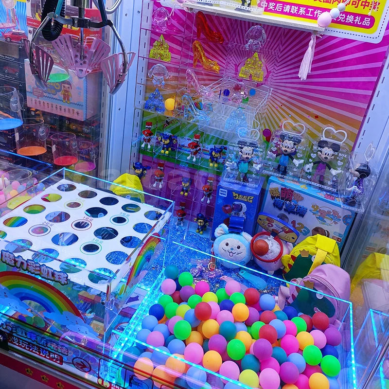 Hot Selling With Coin Operated Color Clip Table Tennis Car Prizes Toy Claw Connection Machine Gift Claw Crane Vending Machine