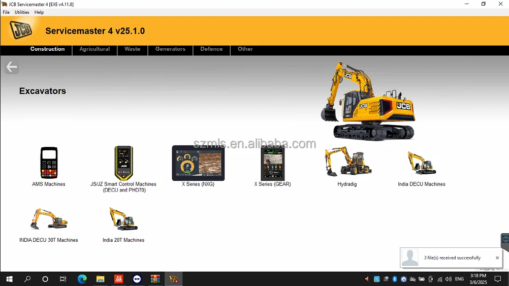 JCB Excavator Diagnostic Scanner Kit with Service Master Diagnostic ...